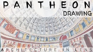 Architecture Drawing Pantheon in Rome [upl. by Burg]