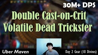 Volatile Dead CoC Trickster Guide 30mil DPS  10 Divine Budget Path of Exile 323 Affliction [upl. by Krista]