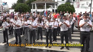 Festas de São Salvador do Mundo Ribeirinha Tapetes e Chegada das Bandas Charranga dos Bombeiros [upl. by Atig]