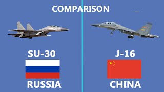 Comparison of Russian Sukhoi Su 30 and Chinas J 16 Fighter jet [upl. by Martz910]