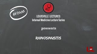 Rhinosinusitis with Dr Lee [upl. by Attekram]