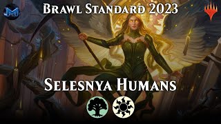 🟢⚪ Brawl the Opposition with Selesnya Humans  Brawl Standard 2023 MTG Arena [upl. by Rundgren]