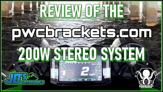 OnWater Review of the pwcbracketsold 4” Marine Stereo System for the Kawasaki Ultra 310 Jet Ski [upl. by Elnukeda556]