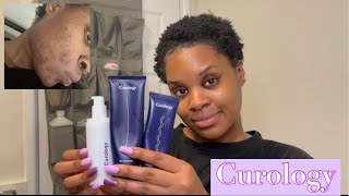 My CUROLOGY Morning and Nighttime Skincare routine  Black skin  Hyperpigmentation [upl. by Graves382]