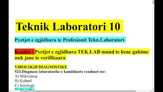 Teknik Laboratori 10  VIROLOGJI DIAGNOSTIKE [upl. by Ayrad]