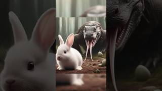 Wolf save rabbit life 🥰🐇 rabbit cute ai funny ytshorts [upl. by Lyall431]