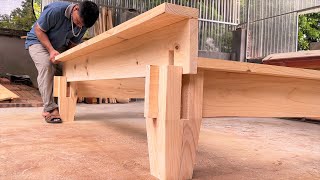 Extremely Creative Woodworking Skills  Build An Incredibly Strong And Easy Bed With Simple Joints [upl. by Amian]