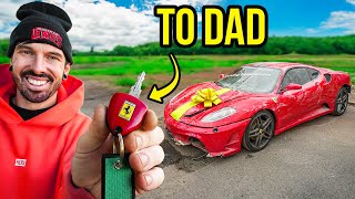 I REBUILT A WRECKED FERRARI THEN GAVE IT TO MY DAD [upl. by Alleunam]