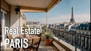 🇫🇷 Paris Real Estate Video  Luxury Apartments amp Stunning Terrace Views [upl. by Haduj]