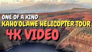 4K Helicopter Flight Over Kahoolawe Hawaii Private Five Island Helicopter Tour of Hawaii 2022 [upl. by Nealson878]