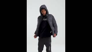 McKENZIE Knox Full Zip Padded Jacket Hooded Shiny Black  JD Sports [upl. by Asiluj]