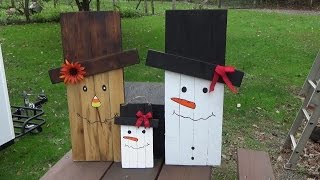 mini snowman scarecrow craft [upl. by German577]