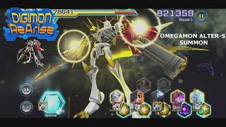 Digimon ReArise  Omegamon Alter S  Super Tenacious  Summon amp Showcase [upl. by Anecuza232]