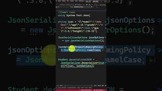 Configure JsonSerializer To Allow Camel Case in the JSON  C JSON Deserialization Tip 3 [upl. by Erreip503]