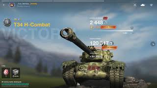 T34 HCombat  World Of Tanks Blitz [upl. by Angelina]