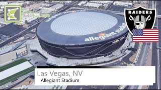 Allegiant Stadium  Las Vegas Raiders  Google Earth 360° Rotation [upl. by Faunia]