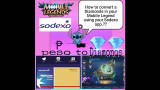 How to convert Diamonds in Mobile Legend using Sodexo app [upl. by Greenwald]