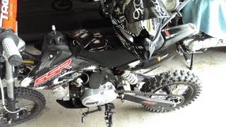 SSR 125cc Manual Pit Bike Versus Semi Auto  Drag Race Rematch [upl. by Schaaff]