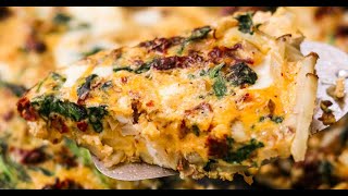 Healthy Dairy Free Veggie Frittata with Potato Crust Gluten Free Whole30 [upl. by Bevis]