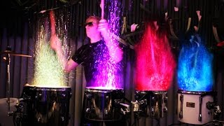 Drumming with FIRE amp Water  LED Drum Show AFISHAL [upl. by Emili111]