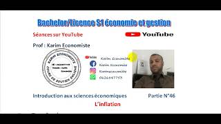 Introduction aux sciences économiques Bachelorlicence S1 partie 46 quot Linflation quot [upl. by Sedicla]