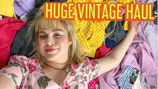 Huge Vintage Goodwill Haul 2020  Try On  Vintage Dresses Vintage Skirts Vintage Blouses etc [upl. by Airehtfele920]