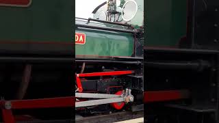 Linda glides out of Porthmadog train railway steamengine [upl. by Four188]