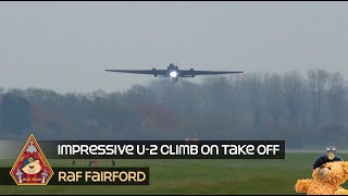 LIKE A CATAPULT IMPRESSIVE U2 CLIMB RATE ON TAKE OFF • 99TH EXPEDITIONARY RECONNAISSANCE SQUADRON [upl. by Eelarual286]