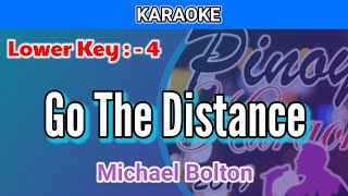 Go The Distance by Michael Bolton Karaoke  Lower Key  4 [upl. by Skye]