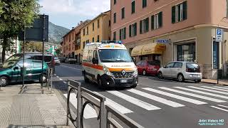 Croce Verde Recco AutomedicaAmbulanza e Soccorso Alpino in sirena [upl. by Bandur129]