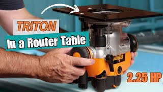 Triton Router in a Router Table Mount  Plus How to Drill Height Crank  Winder Access Hole [upl. by Musetta]