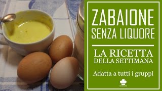 Ricetta dello Zabaione senza liquore Adatto a tutti i gruppi [upl. by Dearman]