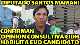 PONCIANOS SANTOS ANALIZAN ANUNCIA EVO MORALES SI ESTA HABILITADO PÁRA POSTULAR NADA LO IMPIDE [upl. by Santini]