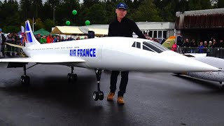 Incredible 33 Foot Length RC Airplane 4x Turbine with totaly 1200 Newton Thrust Concord [upl. by Fernando]