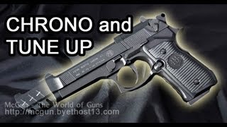 Beretta 92 FS 45mm Disassembly Tune up and Chronograph Test [upl. by Enitnemelc]