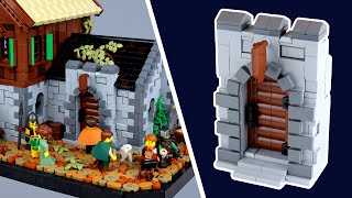 LEGO Castle Tutorial  How to Make a Medieval Stone Archway [upl. by Burhans]