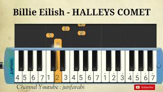 Billie Eilish  HALLEYS COMET  pianika tutorial [upl. by Lu]