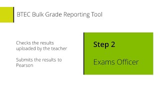 Bulk Grade Reporting Tool on Edexcel Online Step 2 Exams Officers [upl. by Vern]