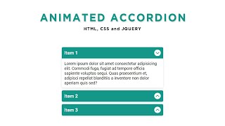 Create a simple Accordion effect using jQuery [upl. by Ecnahoy]