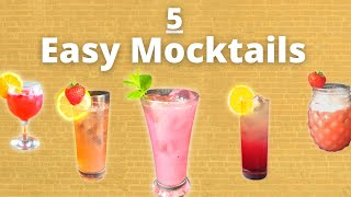 5 Easy Mocktails You Need To Try  Refreshing Summer Drinks to cool you down [upl. by Madelin]