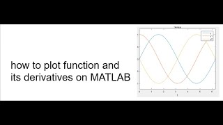 how to plot function and its derivatives on MATLAB [upl. by Flynn]