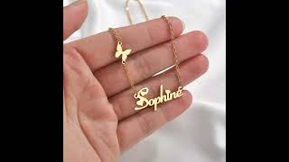 Customize stylish name pendant jewellery jewellery fashion shortsvideo [upl. by Ruddie310]