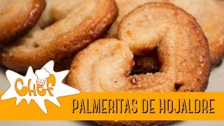 PALMERITAS DE HOJALDRE MINI PALMERAS  Postres [upl. by Seravart309]