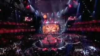 MTV EMA 2012 Fire show with Taylor Swift  Dubstep audio  SparkFireDancecom [upl. by Arlee]