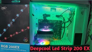 Deepcool RGB 200EX LED Strip Unboxing ReviewInstallationLED Strip for PCHow to Connect RGB strip [upl. by Aalst]