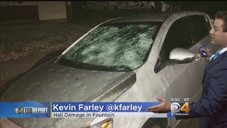 Large Hail Slams El Paso County Overnight [upl. by Allie]