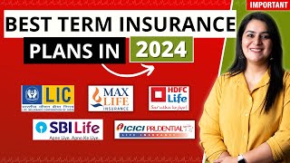 BEST Term Insurance in India in 2024  Top 5 Term Insurance Plans in India  Gurleen Kaur Tikku [upl. by Lenod]