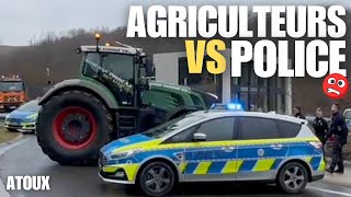 AGRICULTEURS 🧑‍🌾 VS POLICE 👮‍♀️ agriculteurs police farmerprotest [upl. by Demahum895]