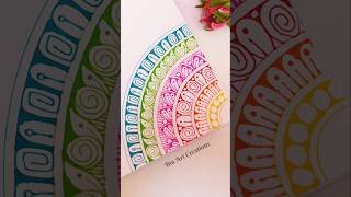 Draw an Easy Mandala with me 🌈🎨 art shorts drawing mandala colors aesthetic zentangle doodle [upl. by Ahselef]