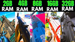 THE FINALS 2gb ram 4gb ram vs 8gb ram vs 16gb ram vs 32gb ram [upl. by Akselav774]